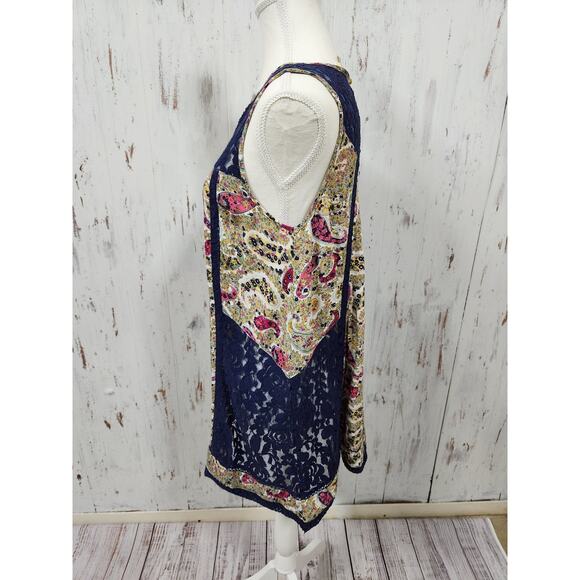 Umgee Top Womens M Floral Paisley Lace Cottagecore Romantic Victorian - Picture 4 of 12